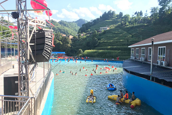 線陣專業舞臺音響系統助力貴州碧海藍天水上樂園【爵士龍】