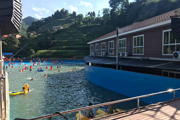 線陣專業舞臺音響系統助力貴州碧海藍天水上樂園【爵士龍】